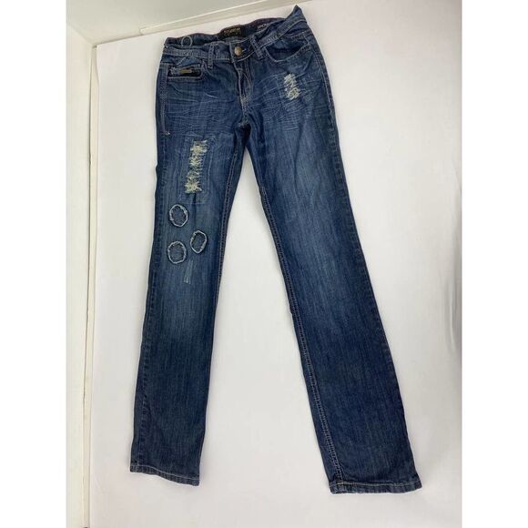 Rocawear Simone Straight Leg Jeans Stretch -- Juniors Size 5 - Picture 1 of 10